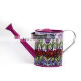 GIANT DECAL WATERING CAN FLOWER CAN STEEL CAN WITH DEEP ROSE COLOR