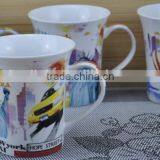 14OZ Colorful American Style Fully Decal Printed Coffee Cups, Shiny Surface New Bone China Mug, KL5001-A421 thumbnail-1