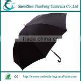 Fashion Shaped Black Straight Umbrella With Black Plastic Crook Handle for Promotion thumbnail-3