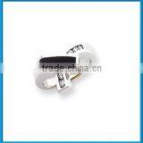 New Style White Gold Polished Ladies Diamond Onyx Ring thumbnail-1