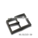 Thin pin belt buckle for top grain leather belt
