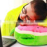 Lovely Cartoon Fruit Style 1x 1.7m Watermelon Strawberry Orange Children Plush 2 in 1 Set Folding Pillow Blanket thumbnail-4