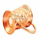 IndianArtVilla Pure Copper Big Daimond Mug Moscow Mule Cup 450 ML - Serving Beer Cocktail Wine Bar Hotel Restaurant Drinkware thumbnail-3