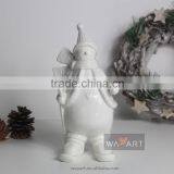 Christmas Giftware White Ceramic Snowman With Sledge thumbnail-2
