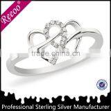 Heart Shaped 925 Sterling Silver Ring Women's Silver Rings Arabic thumbnail-1