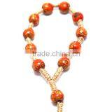 cording bead rosary,wooden deads rosary necklace,catholic decade rosaries yiwu