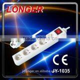Hot Sale High Quality French 5 Way Switch Extension Socket Power Strip CE 16A 220V