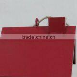 Metal House Lantern 3 Color Selection With Rope Handle thumbnail-3