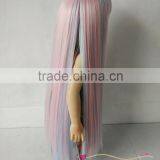 American Girl Doll Wig Dreaming Rainbow Pink Straight Soft Synthetic Hair Wig thumbnail-2