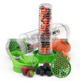 Fruit Infused Water Bottle 2016 Bottom Infuser Style With Flip Top Lid - 24 oz BPA Free Tritan Plastic