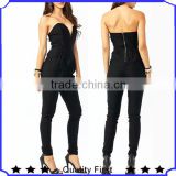 fashion sexy jumpsuits with stretchy fabric and a slim fit elastic waistband pants women hot sell style