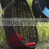 PE rattan egg swing chair for outdoor