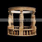 Garden Marble Gazebo With Women Statue thumbnail-1