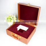 Chinese Factories Wholesale Custom Perfume Boxes, High-grade Leather Brown Gift Box