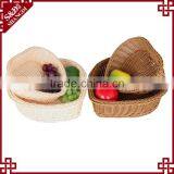 S&D Handmade Poly Rattan Washable Wicker Durable Heart Shape Empty Storage Basket for Fruit Vegetables Gift and Flower thumbnail-4
