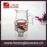 Huge Milk Glass Cup With Handle Printed Hello Kitty thumbnail-1