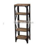 Industrial 5 Tiers Wood Living Room Shelf thumbnail-1