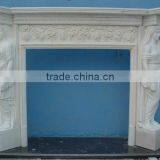Western Style Carving Marble Fireplace thumbnail-2