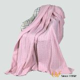 Classic Cable Acrylic Knitted Throw Blanket