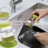 Soap liquid dispensing brush, Kitchen cleaning Pot brush, bowl brush