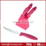 6 Pcs Stainless Steel Steak Knife Set With Knife Block thumbnail-1