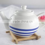 Hot Selling Products White Porcelain Cartoon Printing Teapot Wholesale thumbnail-2