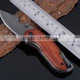 Multifunctional Mini Wood Handle Outdoor Survival Folding Pocket Tool Knife thumbnail-5