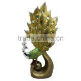 Shinning Coating Delicate Resin High Quality Peacock Statues thumbnail-1