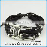 New Design Handmade Men Long Braided Genuine Leather Bracelet thumbnail-6