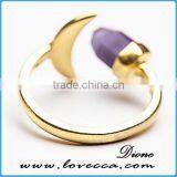 2016 New Popular Fashion Synthetic Stone Gold Ring thumbnail-4