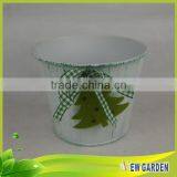White and Green 12 Inch Flower Pot Or Any Size Welcome OEM thumbnail-4