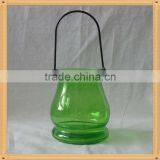 Glass Hurricane Lamp With Handle thumbnail-1