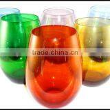 New Product For 2015 Colorful Egg Shape Glass Cup