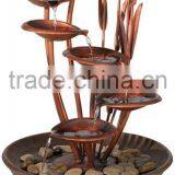 Water Lilies and Cat Tails Garden Water Fountain thumbnail-2