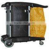 Commercial Plastic Service Cart With Wheels Cleaning Trolley 05109