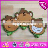 2017 New Design Cartoon Animal Wooden Baby Coat Hangers W09B075 thumbnail-3