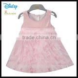 Custom 100% Cotton Baby Girl Chiffon Dress Tank Dress With Frill Princess Dress