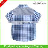 Fancy Design Baby Boys Plaid Shirt With Embroidered Applique Patch Work Baby Clothing thumbnail-2
