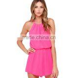 HAODUOYI Women Slim Sleeveless Short Jumpsuits Chiffon Straps Playsuits Rompers thumbnail-6