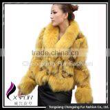 CX-G-A-258B Korean Style Real Fox Fur Fashion Women Fur Coat thumbnail-1