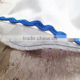 Wholesale Price Blue Grid With Bottom Ric Rac Short Frock Casual Dress thumbnail-4