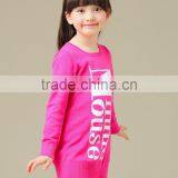 Print Letters Spring Rose Red Longth Sleeve Pullover for Girls thumbnail-4
