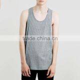 Slim Fit Plain Grey Loose Tank Tops Men Wholesale thumbnail-1