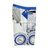 Blue and White Line Design Men Board Shorts thumbnail-4