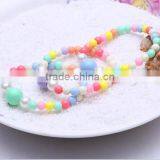 Zm35070a Cute Girl Fashion Bead Necklace Set Children Plastic Bracelet Accessory thumbnail-3
