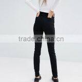Women Black Denim Destroyed High Waist Skinny Jeans High Quality Jean thumbnail-3