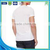 100% Cotton V Neck Blank White T Shirt thumbnail-3