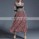 Chiffon Printed Shivering Red One-piece Dress New Fashion Ladies Dress thumbnail-1