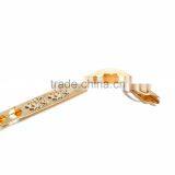 Iron Based Alloy Kiss Clasp Purse Frame Apple Fruit Gold Plated Flower 21.5cm(8 4/8") x 5.4cm(2 1/8"), 1 Piece thumbnail-2