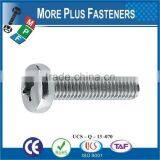 Made In Taiwan Steel Pan or Fillister Head Machine Screw Black Oxide Finish Meets DIN 7985 Phillips Drive thumbnail-4
